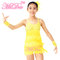 Biketard Confetti Sequin Fringe Dress Kids Purple Latin Dance Costumes supplier