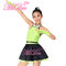 Fancy Girls Jazz Dance Dress Spandex Fabric Bodice With Rhinestones Chocker Collar supplier