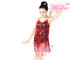 ODM Latin Dance Costumes Girl Sequin Tassels Red Dress Ballroom Dancing Dresses supplier