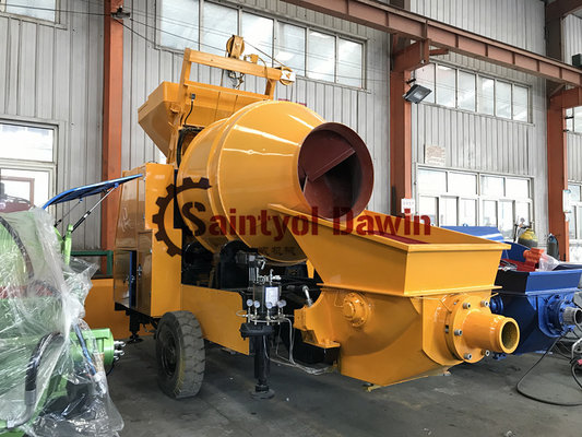 China Full Diesel Power Concrete Mixer with Pump Concrete Mixing Pump on Sale with World Brand Engine Lovol 1004 supplier