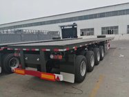 The latest 4 Axles Bogie Suspension system Flatbed semi trailer for container