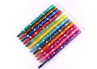Eco-friendly fancy 12 colors  Non-toxic wax crayon set/ 12 colors rotating body crayon for children