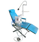luxury lamp folding dental chair CE & ISO approval LED lamp dental Turbine folding chair unit with spittoon