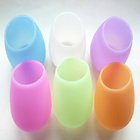 Colored Unbreakable Silicone Stemless Wine Glasses Without BPA