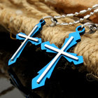 Fashion couples jewelry stainless steel pendant couple necklace cross necklaces
