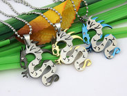 Fashion couples jewelry stainless steel pendant couple necklace dragon ornaments