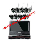 2Mp Water-proof 8ch 10Inch LCD Screen Wireless NVR Kit CCTV System  1080P WIFI IP Camera kit Outdoor IR Security Camera