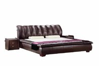 Elegant brown leather king size bed Item NO.:CM-103#