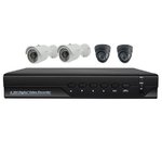 Security Cams, 4CH H.264 Full D1 Standalone DVR Kits (DVR + Cameras)