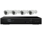 Surveillance Camera System 4CH Standalone DVR and 4pcs IR CCTV Bullet Cameras