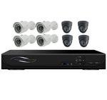 DVR System 8CH DVR Kits, 8CH DVR, 700TVL Plastic + Metal IR CCTV Cameras