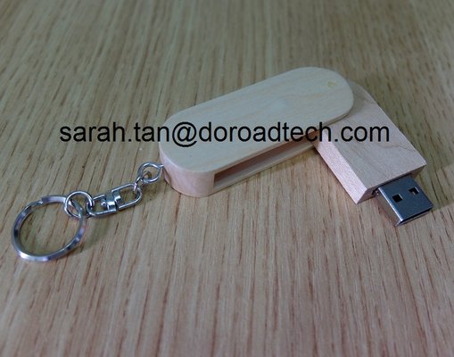 High-speed Wooden Swivel USB Flash Drives, Wood USB Memory Sticks, USB3.0 Available