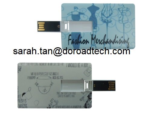 Customized Colorful Printing Plastic Business Card USB Flash Drives
