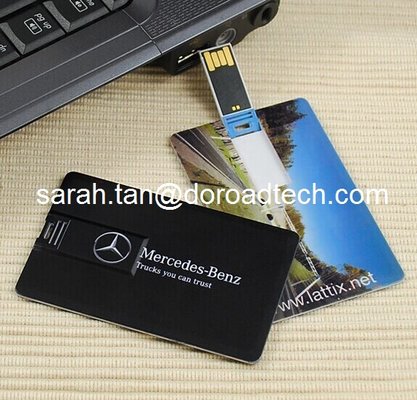 Plastic High Speed Business Card USB Flash Drives with Customized Colorful Printing