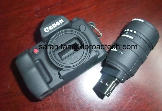 Camera Shaped PVC USB Flash Drives with Personalized Logo