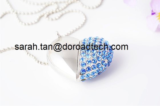 Heart Jewelry USB Flash Drive with Necklace