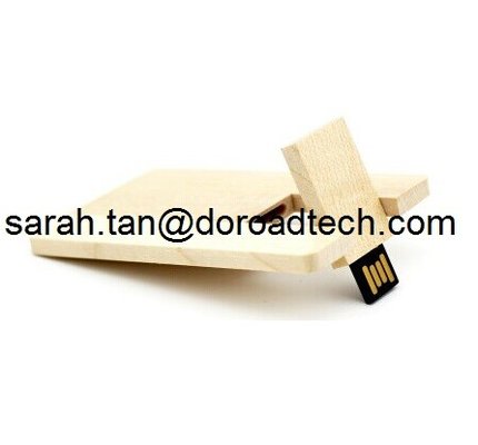 100% Creative Wooden Card USB Flash Drive Popular USB Card Memory Sticks