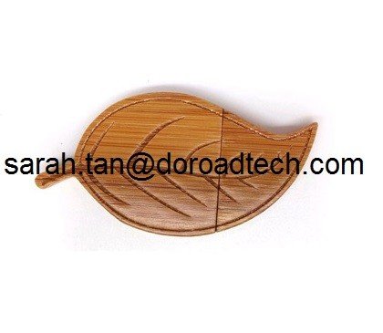 New Hot Sale Wooden Leaf Shaped USB Flash Drives