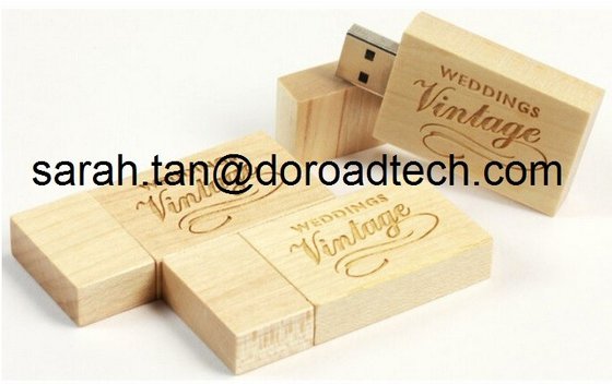 High Quality Wooden USB Flash Drives, Real Capacity USB Pen Drives Laser Logo Available