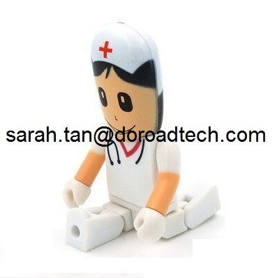 Different Kinds of Plastic People USB Pen Drive, Customized Figures Available to Produce
