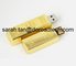 Metal Gold Bar Shaped USB Flash Drive Wholesale Customize any USB Pendrive