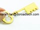 High Speed Golden Metal Key Shape USB Flash Drive, Real Capacity