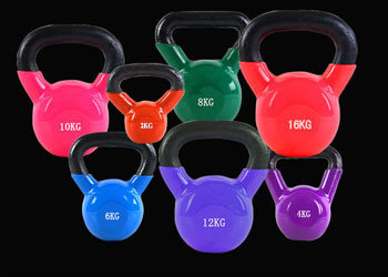 China 2kg 4kg 6kg 8kg 10kg 12kg 16kg 18kg 20kg colorful vinyl coated kettlbells supplier
