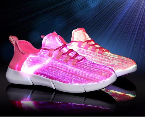 China Endurable Light Up Running Shoes , Waterproof Led Walk Shoes High Folding Endurance supplier