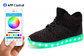 Wireless Operated Led Light Up Sneakers , Stretch Fabric High Top Led Shoes supplier