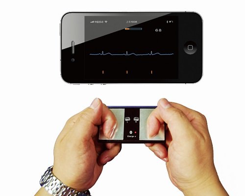 China Portable Home ECG Monitor Bluetooth Cardiac Monitor Heart Monitoring equipment EKG Check Recorder supplier