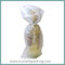 pure white organza wine bag with tassels