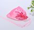 pink double satin underwear dust organizer bag with silk ribbon drawstring