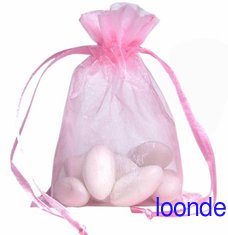 China 3X4 Pink Organza Bags-10/pk supplier