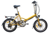 Best Small folding electric bike yellow color , fold up electric bicycle with 3 level PAS speed for sale