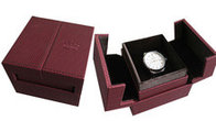 plastic luxury single watch box with two doors and pillow