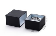 Elegant Black Leatherette Paper with Suede Pillow Gift Boxes Packing Bead Bracelet Bangle for watch