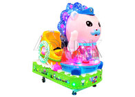 Cute Cat kids ride with animated movies amusement park kids swing car game machine