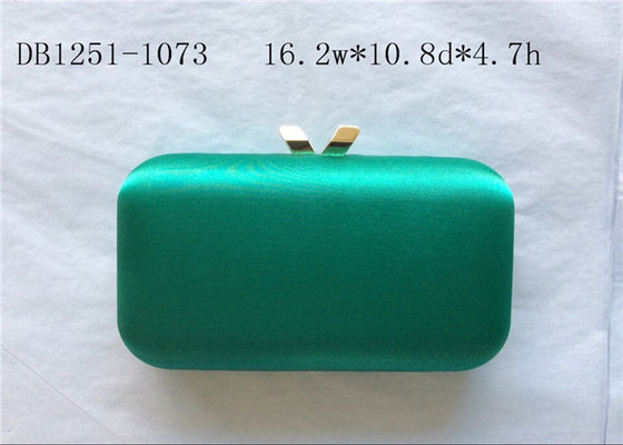 China Rectangle Shape Satin Clutch Bag Multi Color And Magnet Closure supplier