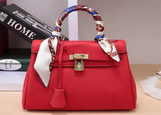 China European Style Litchi Pattern Women ' S Satchel Shoulder Bag , Platinum Handbag supplier