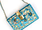 Blue Printing Flannel Evening Clutch Bags With Small Bling Crystals Accessories supplier