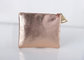 Natural Color Zipper Makeup Bag , rose gold makeup bag With Gold Foil Stamp Logo supplier