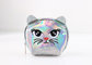 Durable Portable Women  ' S Cosmetic Bag  Silver Cat Shaped For Summer supplier