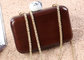 Elegant Ladies Evening Wooden Clutch Bag With Pearl Clasp Style Closure supplier
