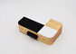 Natural Black White Acrylic Wooden Clutch Bag With Snake Shape Chain supplier