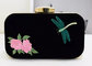 Retro Peony Flower Embroidered Shoulder Bag , Dragonfly Pattern Personalised Clutch Bag supplier