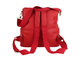 Lightweight Red Womens Backpack Bags Soft Pu Leather With Zipper Pocket supplier