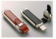 Waterproof Metal PU Leather Key Model Enough Memory Stick,KeyChain 2.0 USB Flash Drive