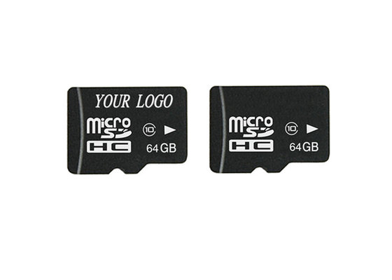 China 10MB / S Read Speed Phone Micro SD Card 64GB With Silk Print Logo CE Approved supplier
