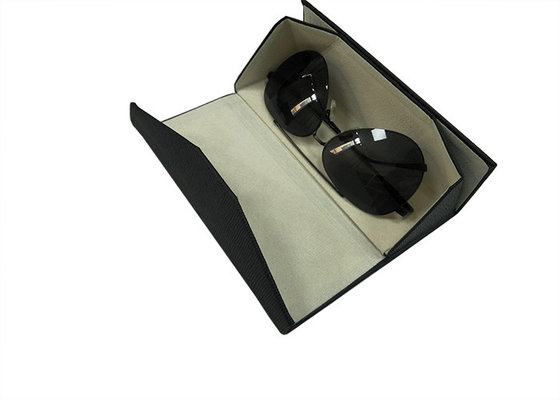 China Triangular PVC Leather Foldable Sunglasses Storage Case Eyewear Case Box supplier