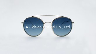China Unisex Round new fashion Sunglasses metal double bridge driving glasses UV 400 supplier